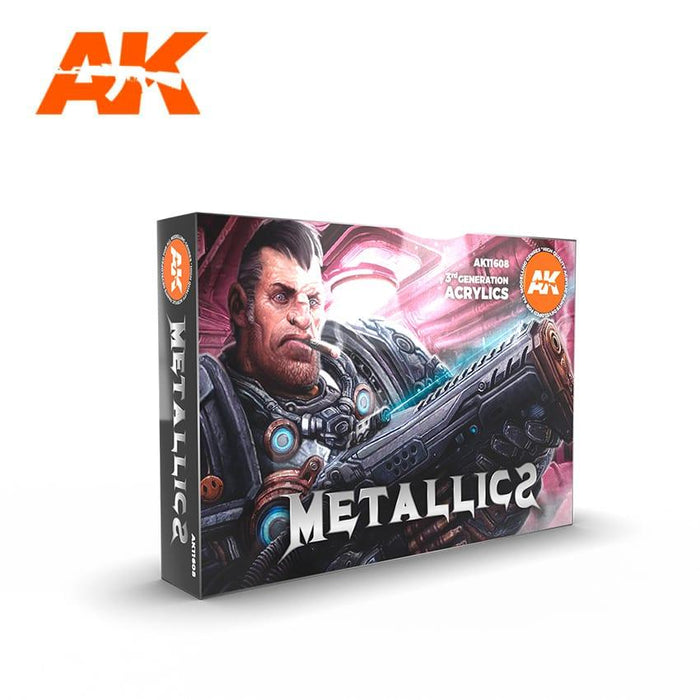 AK Interactive Paint Set - Metallics Set