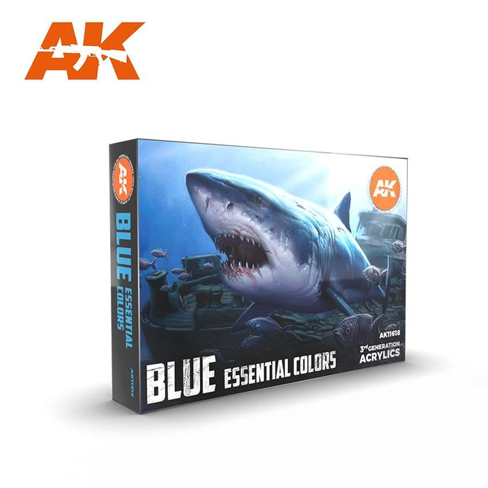 AK Interactive Paint Set - Blue Essential Colours 3gen Set.