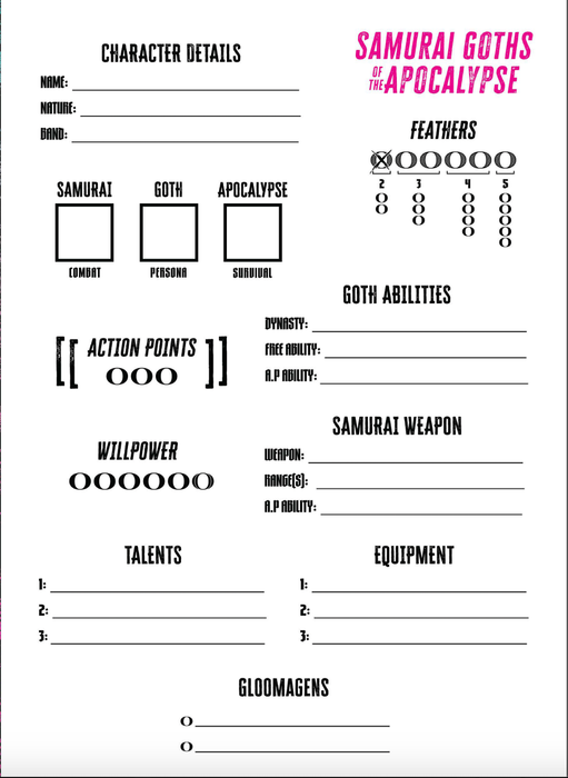 Samurai Goths of the Apocalypse: Physical Copy