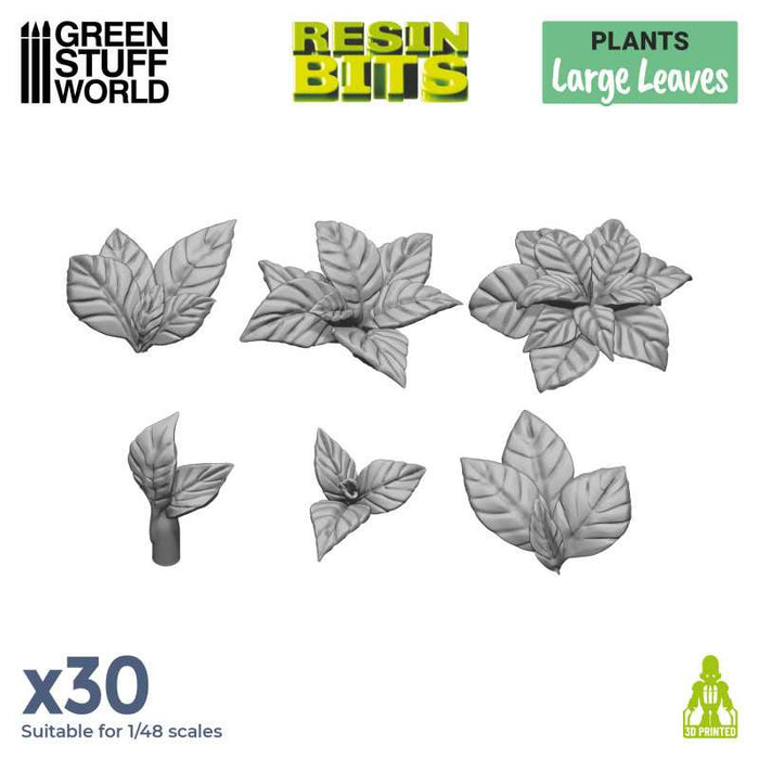 Green Stuff World - Plants Large Leaves Resin Bits