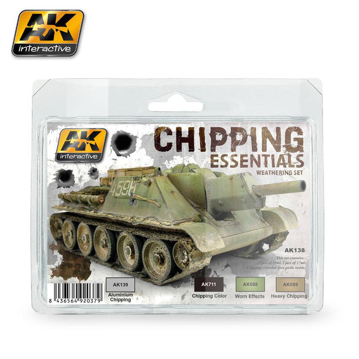 AK Interactive Paint Set - Chipping Essentials Weathering Set