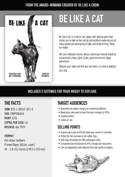 Be Like a Cat - Solo TTRPG, Rulebook