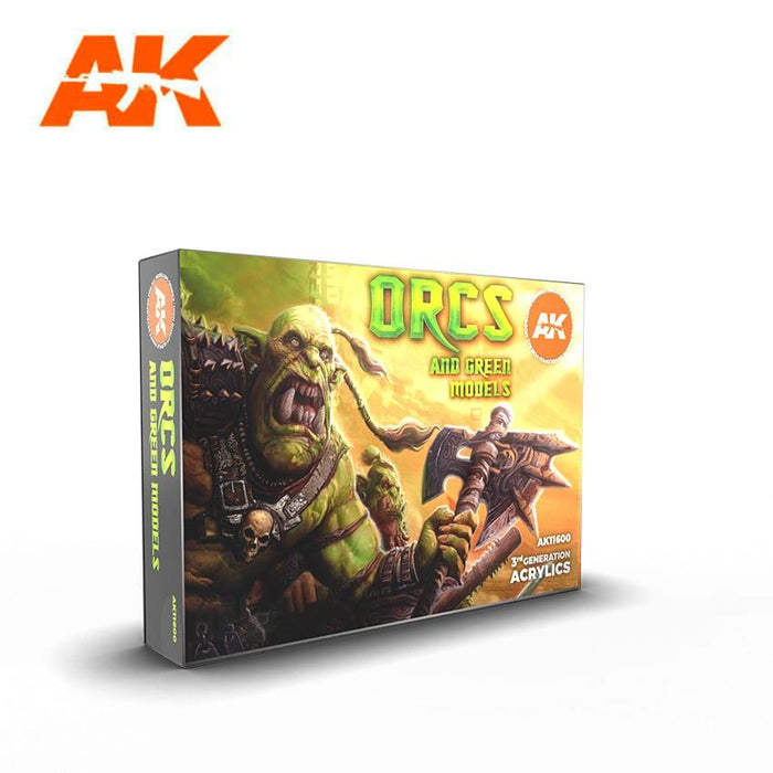 AK Interactive Paint Set - Acrylic Orcs and Green Creatures