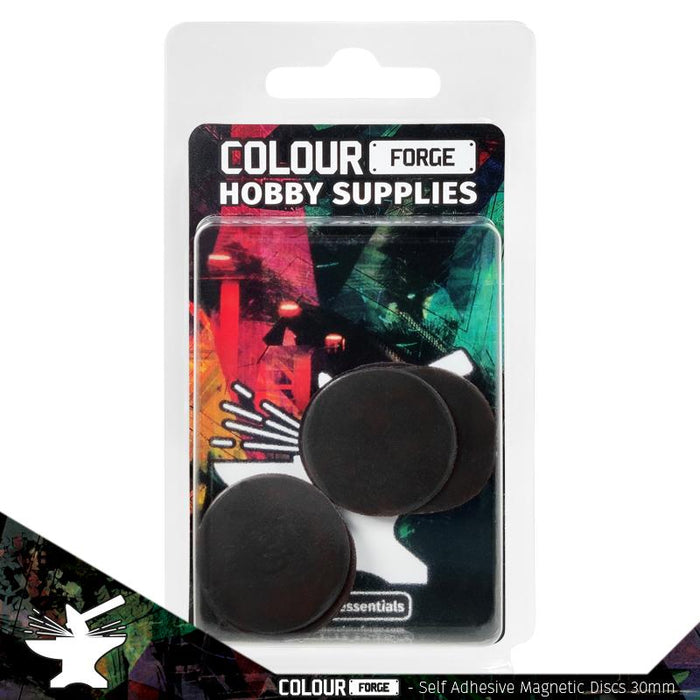 Colour Forge -Self-adhesive magnetic discs 30mm x10