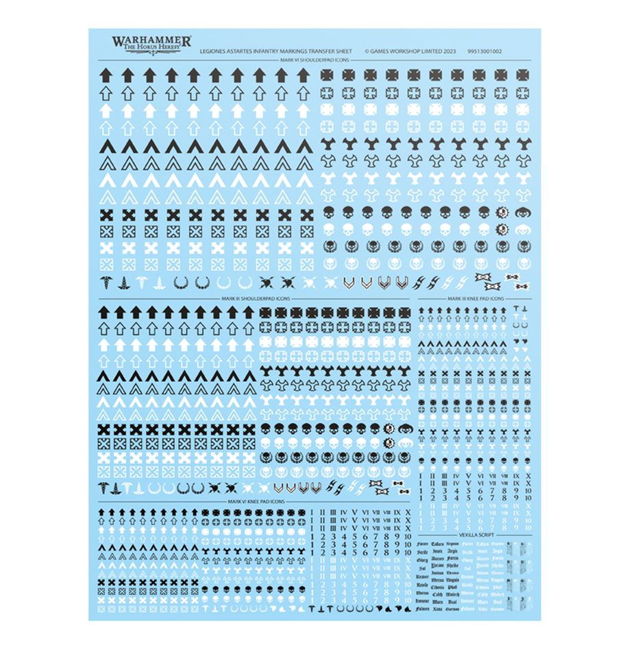 Horus Heresy - Infantry Markings Transfer Sheet [Mail Order Only ...