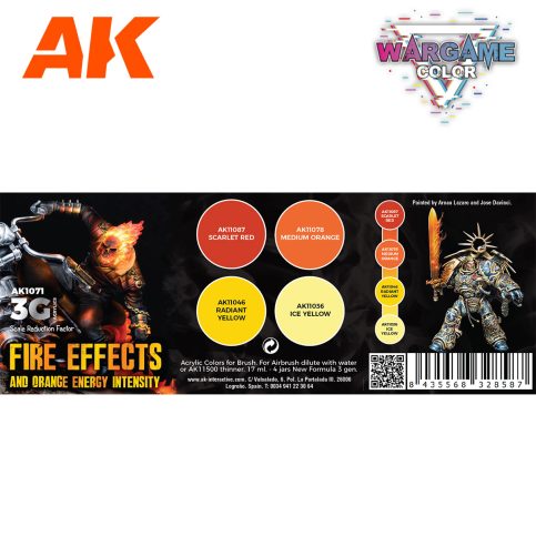 Ak Interactive - WARGAME COLOR SET. FIRE EFFECTS.