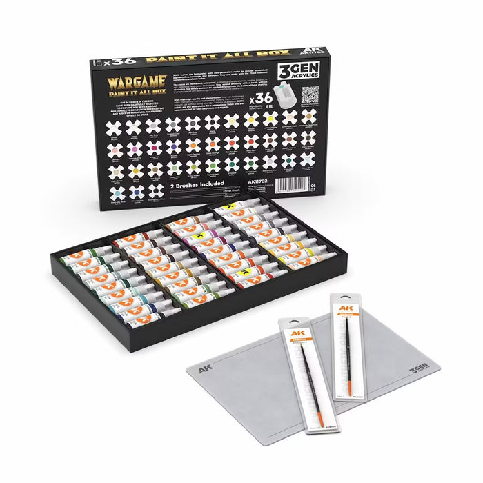 Wargame: Paint it All Box (36 Colours)