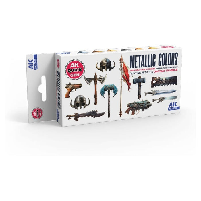 Ak Interactive - Quick Gen: Metallics Set
