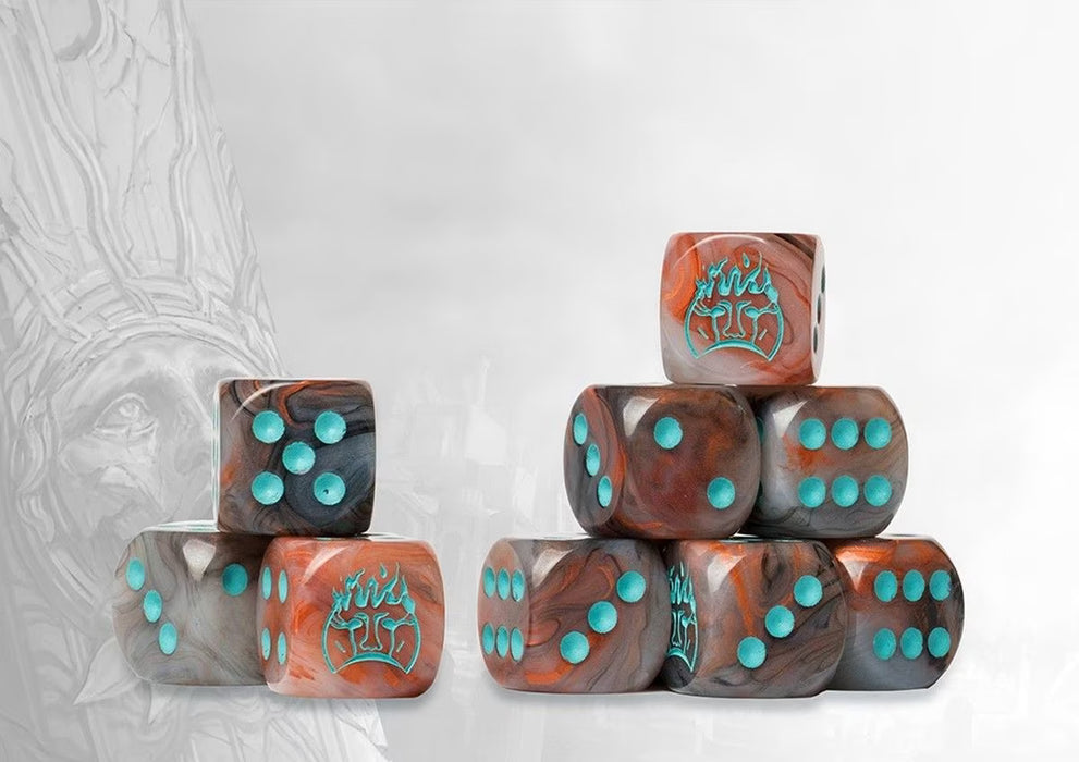 Conquest - Old Dominion Logo on Purple Marbled Dice