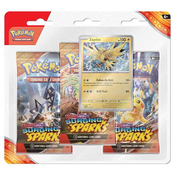 Pokémon TCG: Scarlet & Violet: Scarlet & Violet 8 - Surging Sparks - 3-Pack