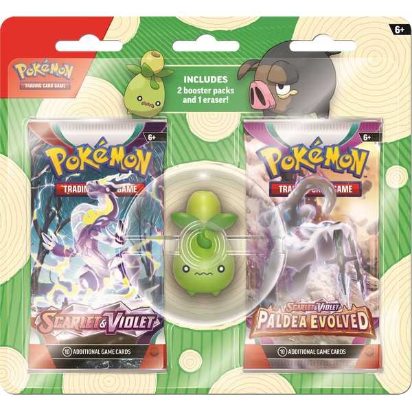 Pokémon TCG: Back to School Eraser Blister (2023) - Smoliv/Lechonk - Release Date 11th August