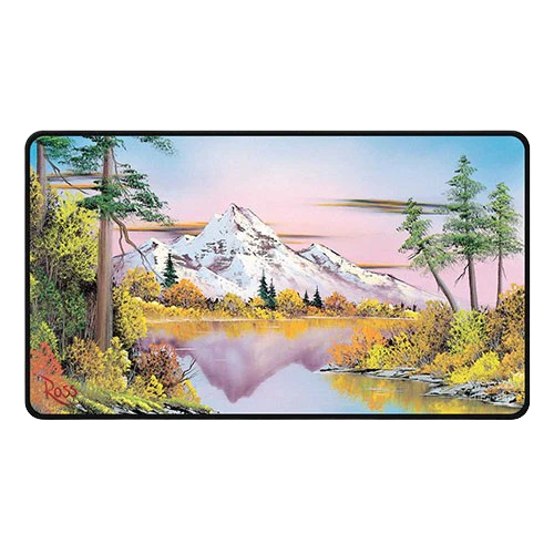 Ultra PRO - Bob Ross Mighty Mountain Lake - Black Stitched Playmat