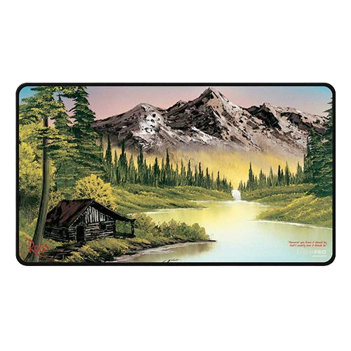 Ultra PRO - Bob Ross Mighty Mountain Retreat - Black Stitched Playmat