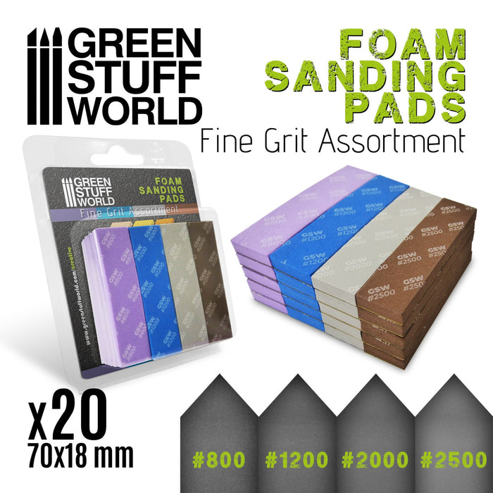 Green Stuff World - Foam Sanding Pads x20