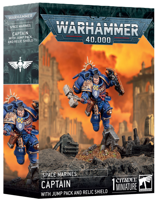 Space Marines - Captain with Jump Pack and Relic Shield.