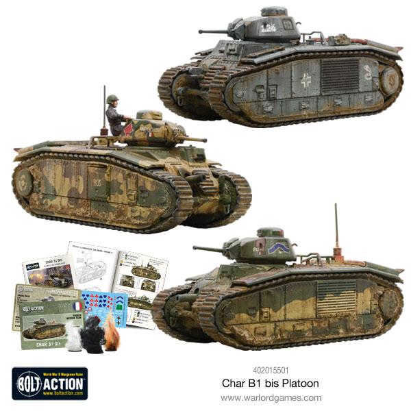 Bolt Action - French Army - Char B1 BIS Platoon