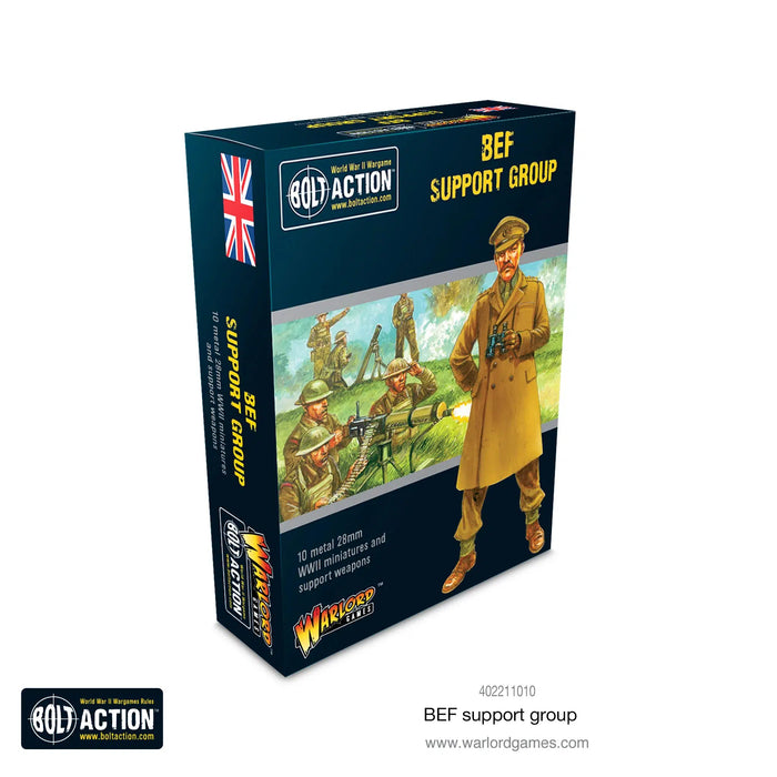 Bolt Action - British Army - BEF Support Group (HQ, Mortar & MMG)