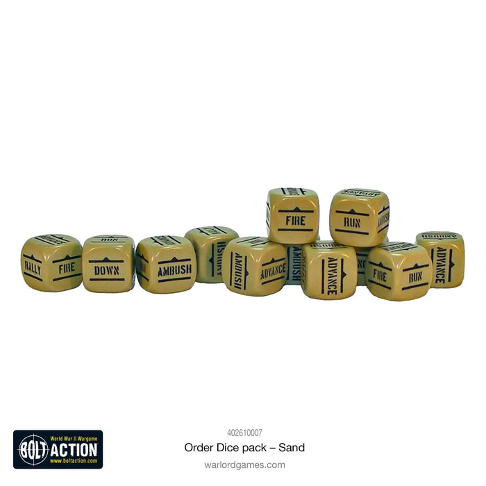 Bolt Action - Orders Dice - Sand (12)