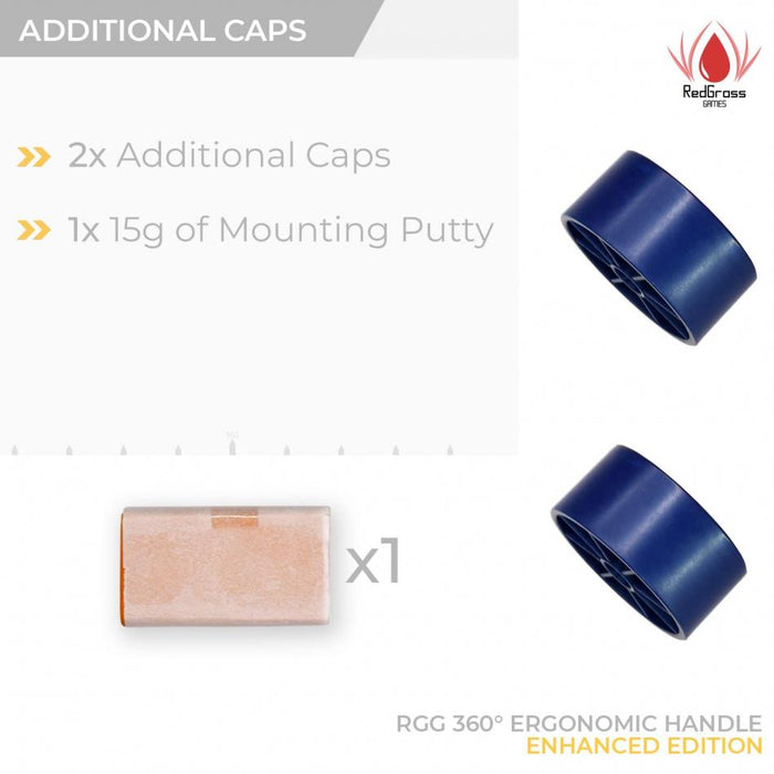Redgrass - x2 Additional Caps for RGG360 Painting Handle – Blue