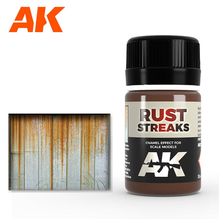 AK - Weathering Enamel - Rust Streaks