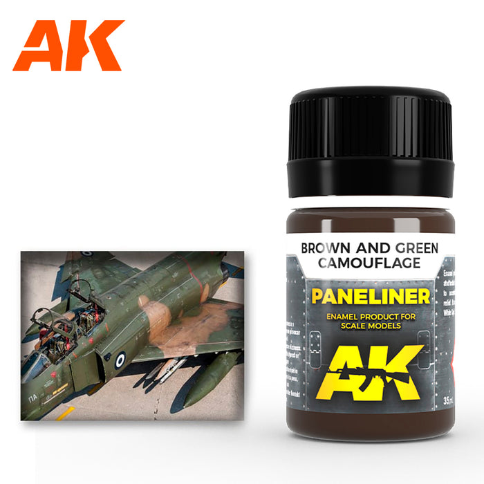 AK - Weathering Enamels - Brown and Green Camouflage / Paneliner