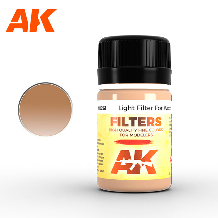 AK - Weathering Enamel - Ocher For Sand / Light Filter for Wood