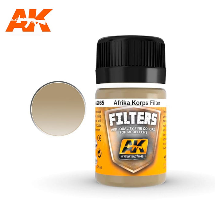 AK - Weathering Enamel - Light Brown for Desert Yellow / Africa Korps Filter